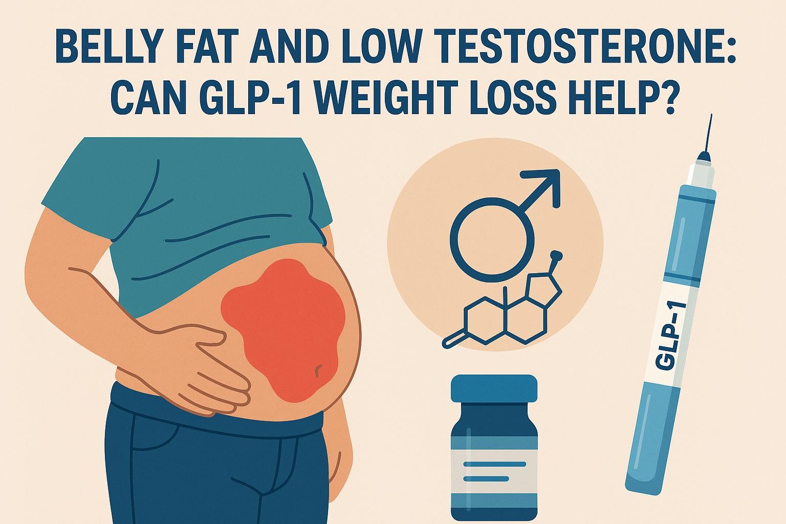 Belly Fat and Low Testosterone: Can GLP-1 Weight Loss Help?