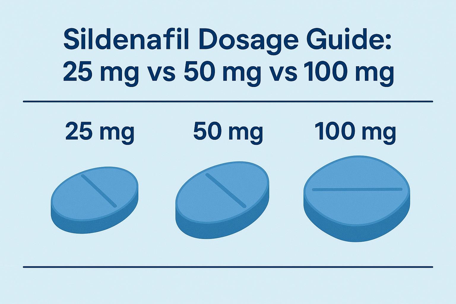 Sildenafil Dosage Guide: 25mg vs 50mg vs 100mg