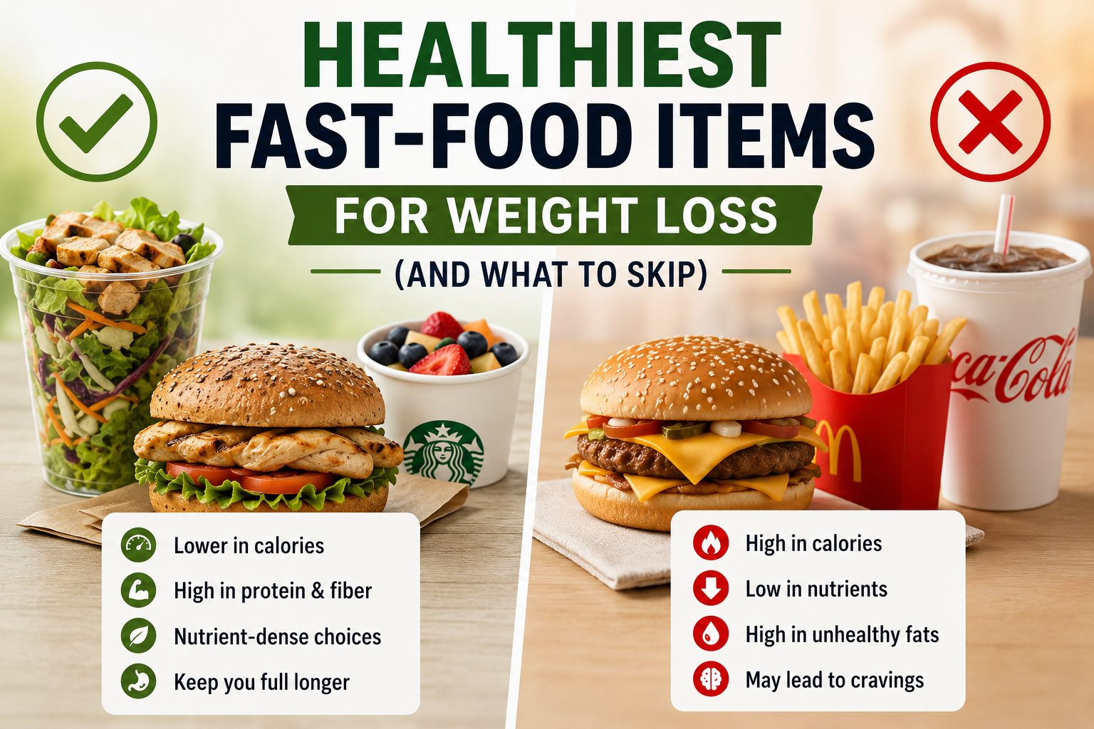 Healthiest Fast-Food Items for Weight Loss (and What to Skip)