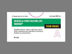 Varivax Suspension Reconstituted — prescription drug image