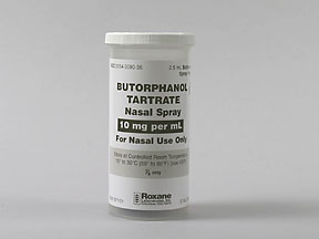 Butorphanol Tartrate Bottle — prescription drug image