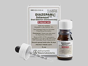 Diazepam Intensol Bottle — prescription drug image