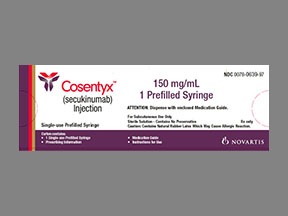 Cosentyx Syringe — prescription drug image
