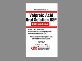 Valproic Acid Bottle — prescription drug image