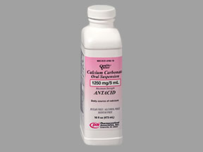 Calcium Carbonate Antacid Bottle — prescription drug image