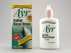 Ayr Saline Nasal Drops Bottle — prescription drug image