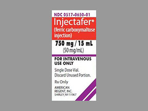 Injectafer Vial — prescription drug image
