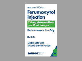 Ferumoxytol Vial — prescription drug image