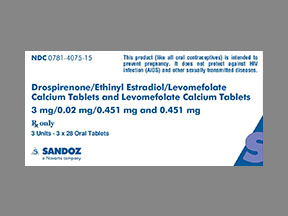 Drospiren-Eth Estrad-Levomefol Disp Pack — prescription drug image