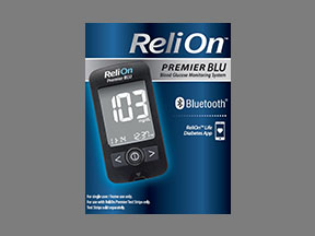Relion Premier Blu Monitor Box — prescription drug image