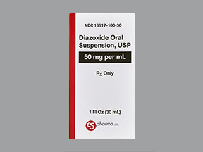 Diazoxide Bottle — prescription drug image