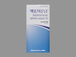 Bepreve Bottle — prescription drug image