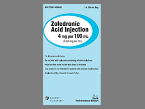 Zoledronic Acid Bottle — prescription drug image