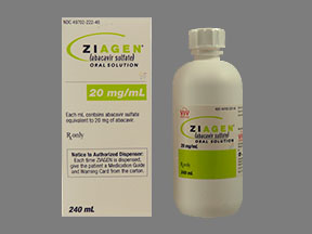 Ziagen Bottle — prescription drug image