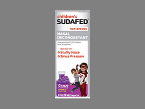 Sudafed Childrens Bottle — prescription drug image