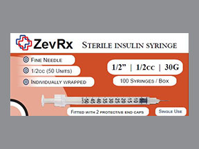 Zevrx Insulin Syringe Box — prescription drug image