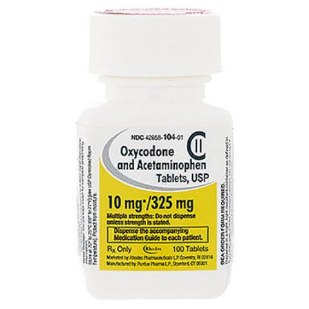 Percocet Tablet — prescription drug image