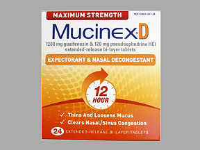Mucinex D Max Strength Box — prescription drug image