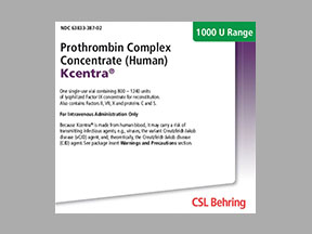 Kcentra Box — prescription drug image