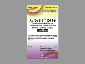 Aurovela 24 Fe Disp Pack — prescription drug image