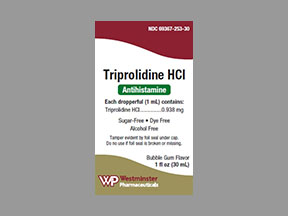 Triprolidine Hcl Bottle — prescription drug image