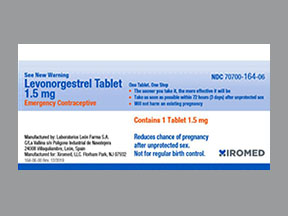 Levonorgestrel Box — prescription drug image