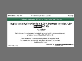 Bupivacaine In Dextrose Ampule — prescription drug image