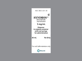 Syndros Bottle — prescription drug image