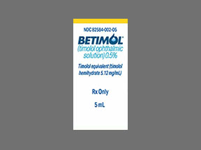 Betimol Bottle — prescription drug image
